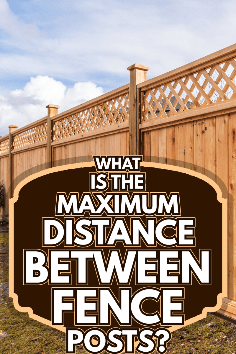 Fence built from wood. Outdoor landscape. Security and privacy concept. - What Is The Maximum Distance Between Fence Posts