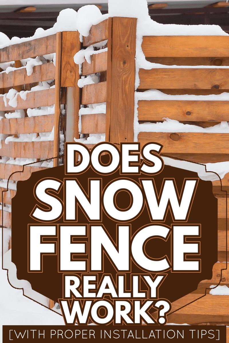 wooden fence in the snow at white background - Does Snow Fence Really Work? [With Proper Installation Tips]