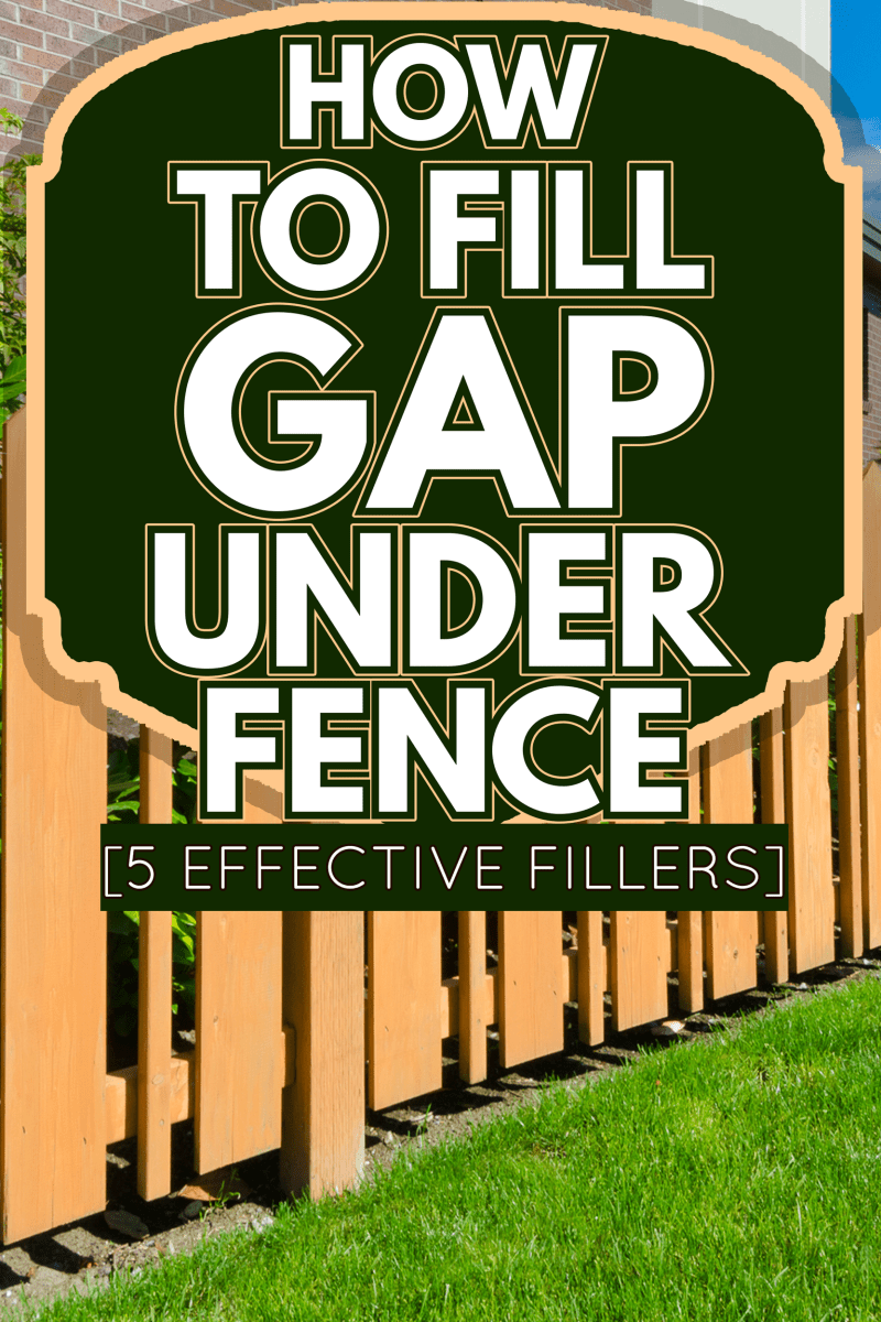 County style long wooden cedar yellow fence - How To Fill Gap Under Fence [5 Effective Fillers]