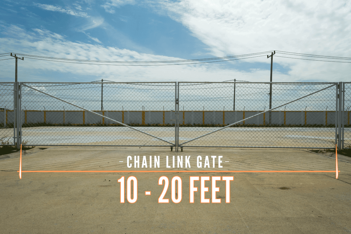 A long chain link gate for a secured private area, How Wide Is A Standard Chain Link Fence Gate?