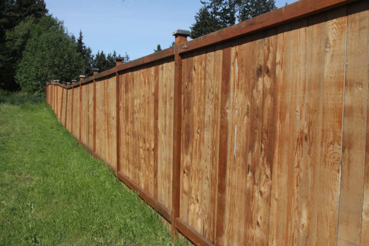 New wooden privacy fence