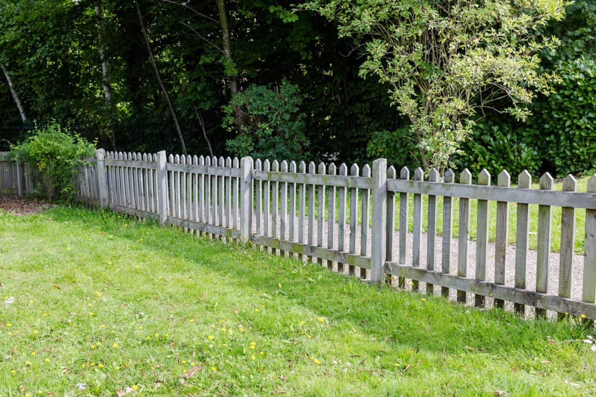 Old rustic fence on private land