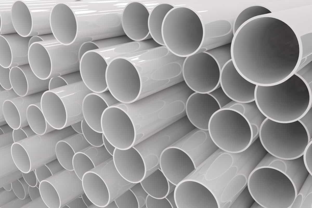 Tubes PVC pipes isolated on white background
