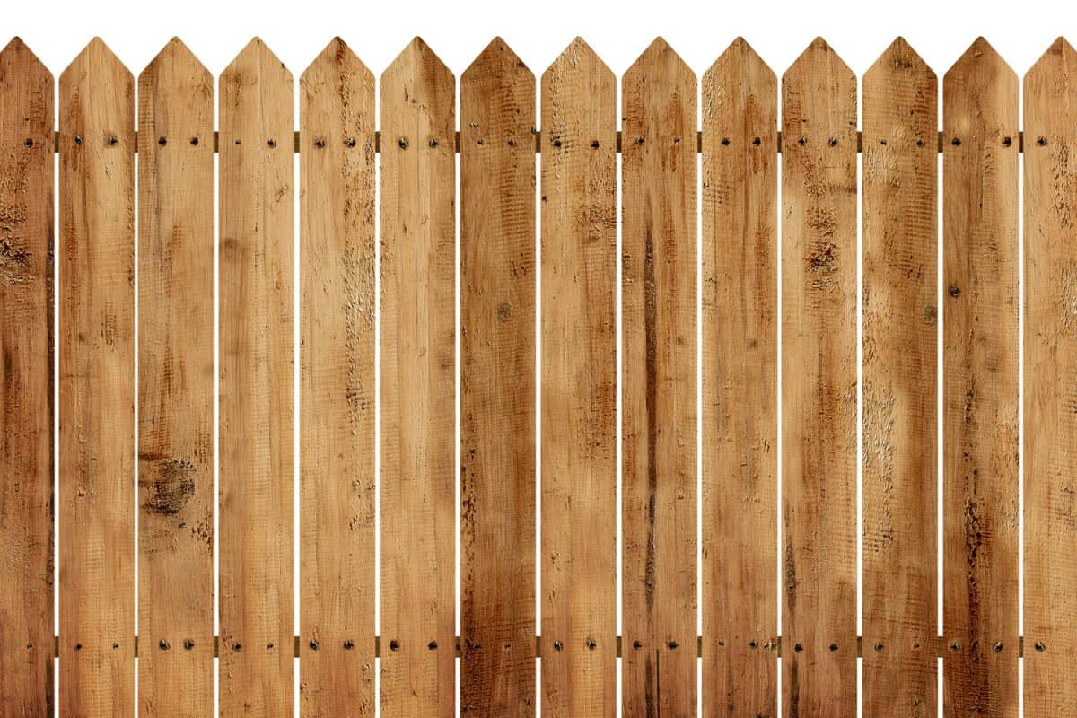 Wooden fence background isolated over white background
