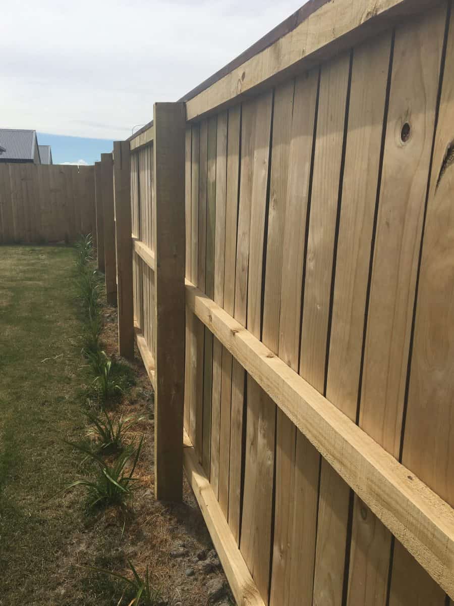 New fence erected around a property
