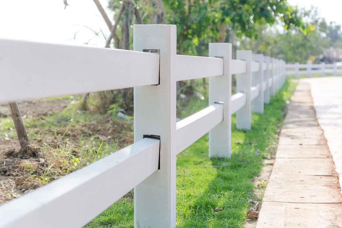 Rail white fence
