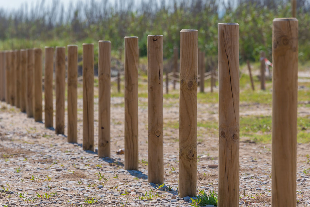 Small wooden fence at a small ranch