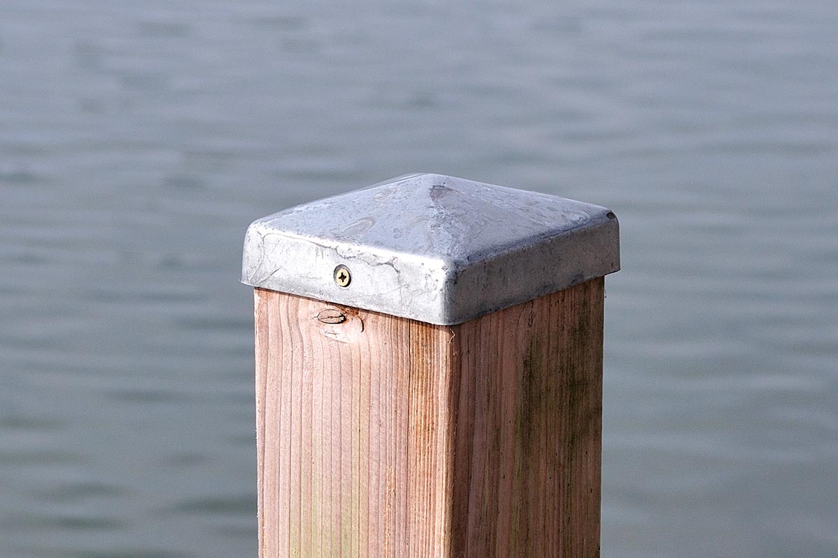 Wooden post with thick rope