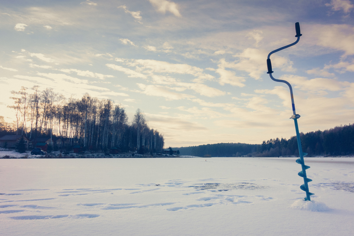 Winter ice fishing
